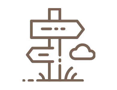 an icon of a trail sign