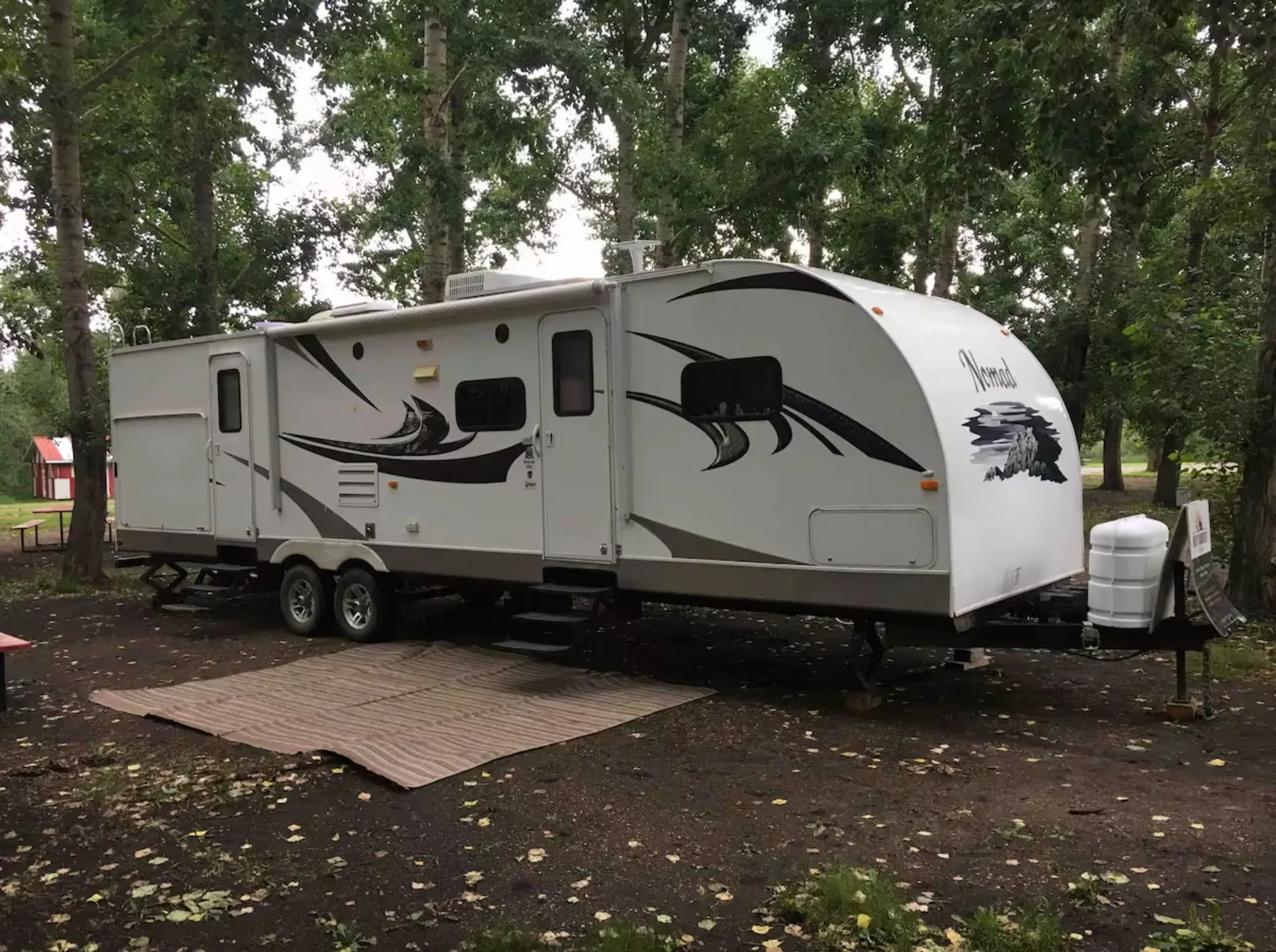 RV setup at a camp site